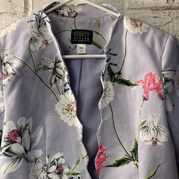 Simply Styled Floral Cropped Scalloped Blazer  Small - Picture 1 of 9